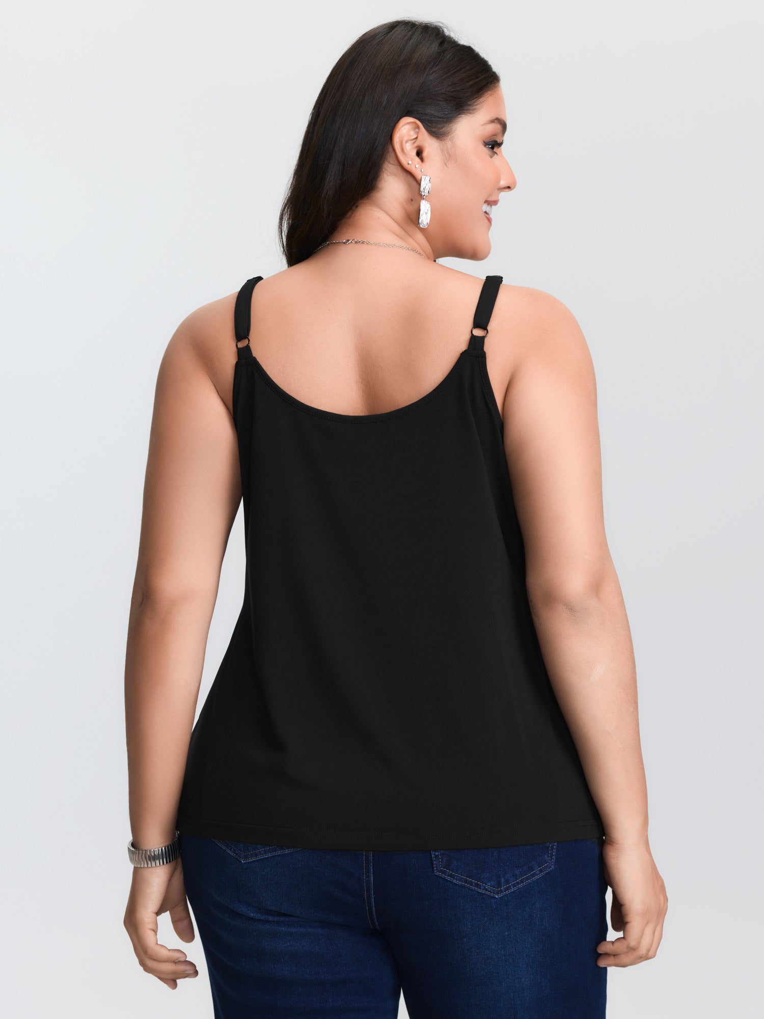 Plus‑size Black Knitted Camiso - đánh giá và giá Cami Top Lace